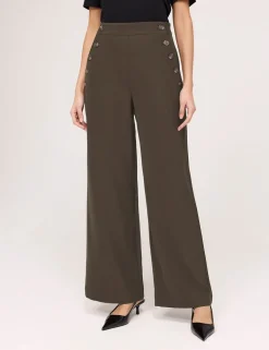 Twill Wide Leg Trousers
