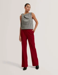 Twist Detail Cowl Neck Top