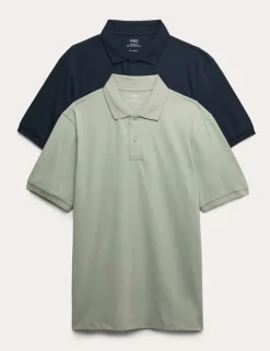 Ultimate 2 Pack Cotton Rich Polo Shirts