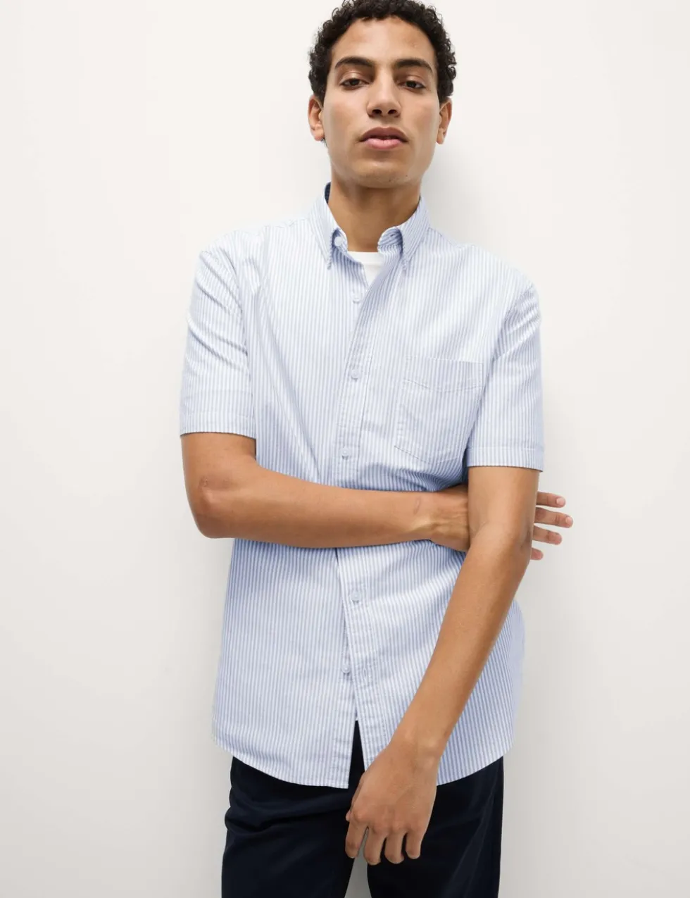 Ultimate Pure Cotton Striped Oxford Shirt