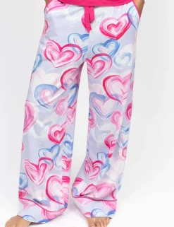 Valentines Cotton Blend Heart Print Pyjama Bottoms