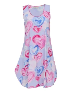 Valentines Jersey Heart Print Nightdress