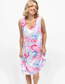 Valentines Jersey Heart Print Nightdress