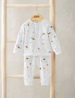 Velour Planets Print Pyjamas (2-24 Mths)