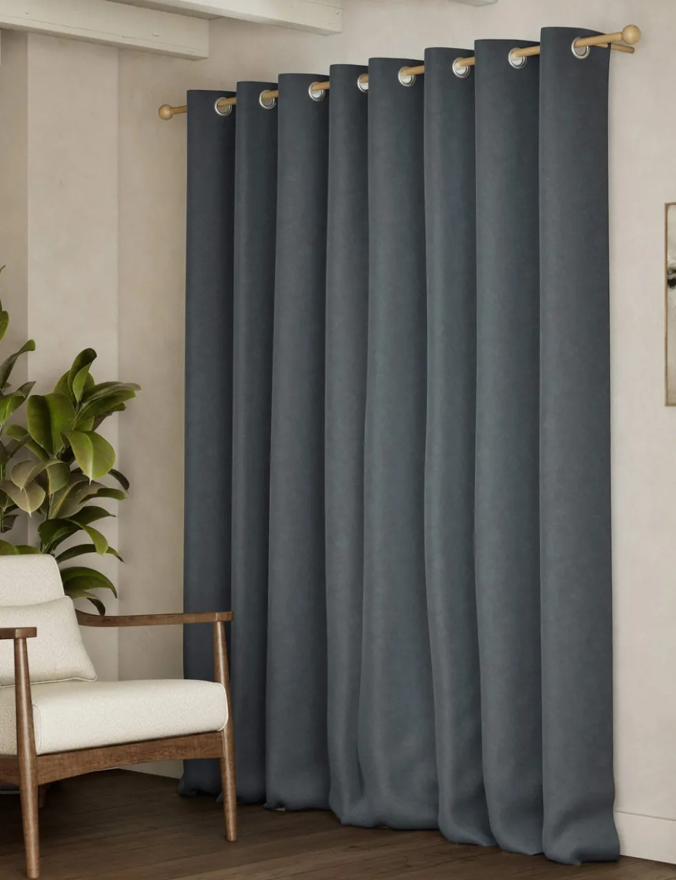 Velvet Eyelet Curtains