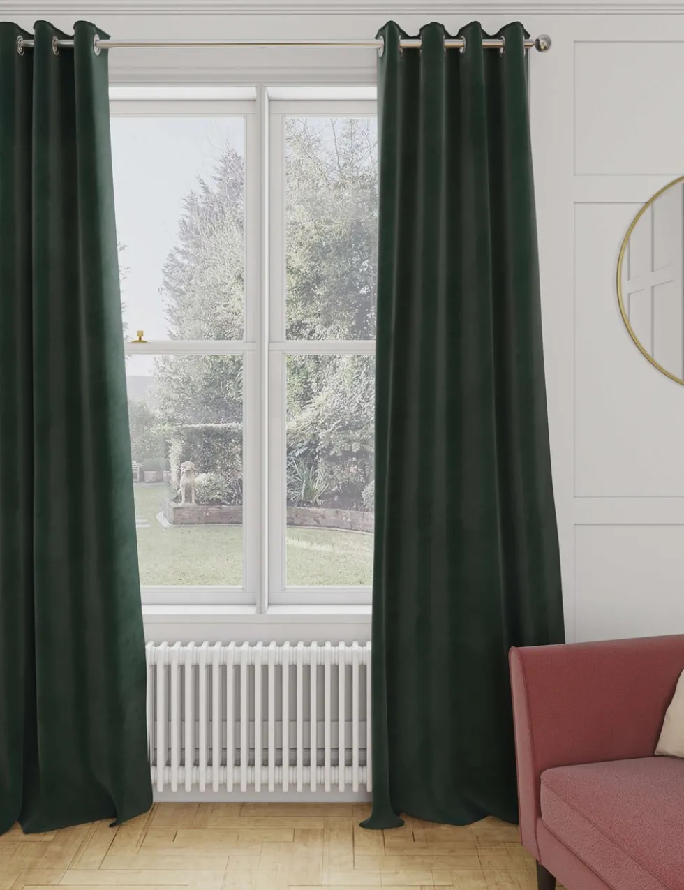 Velvet Eyelet Curtains