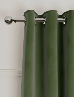 Velvet Eyelet Curtains