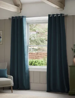 Velvet Eyelet Curtains