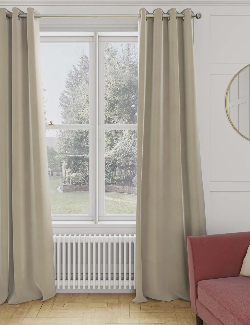 Velvet Eyelet Curtains