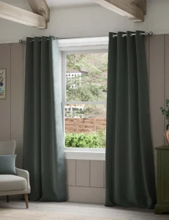 Velvet Eyelet Curtains