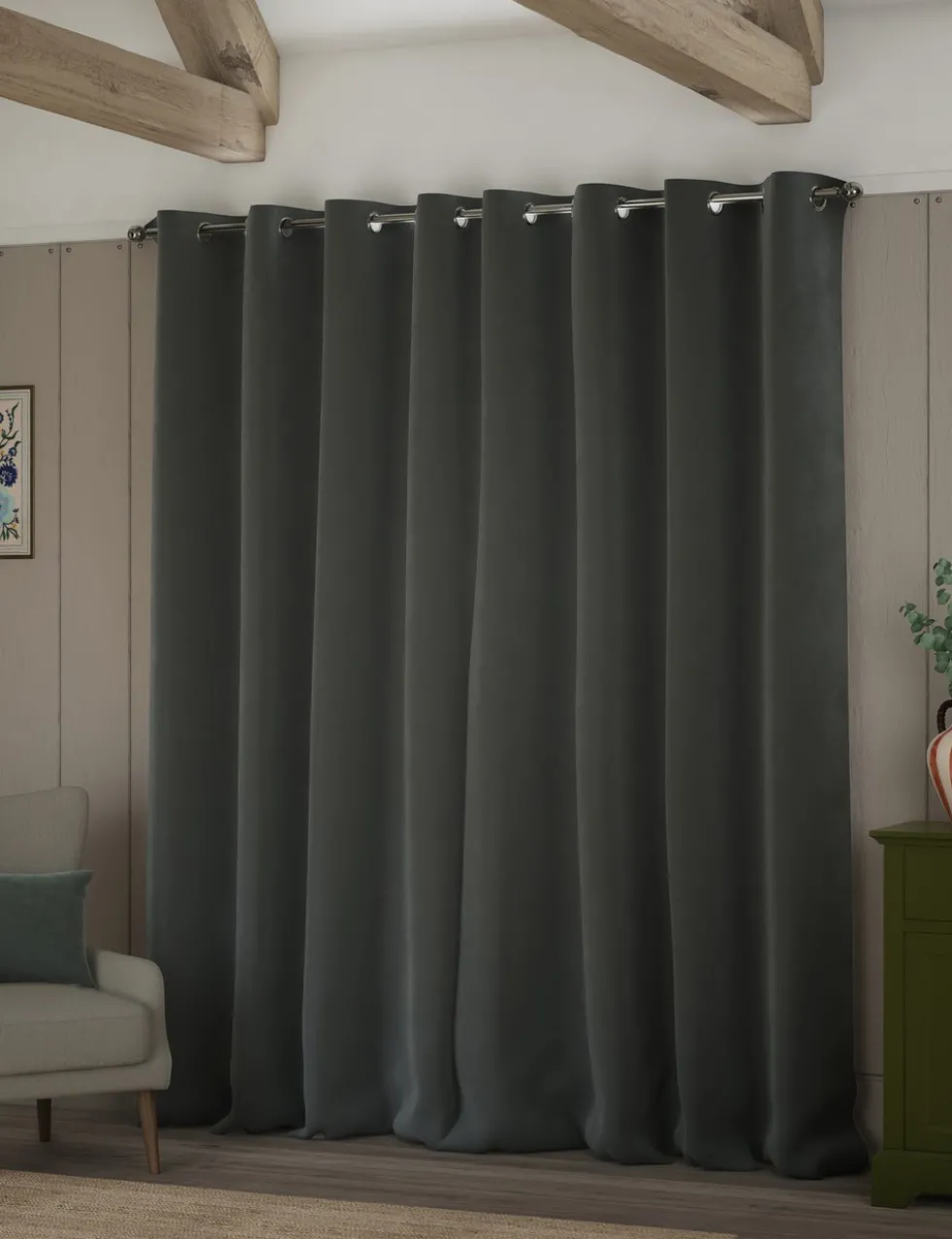 Velvet Eyelet Curtains