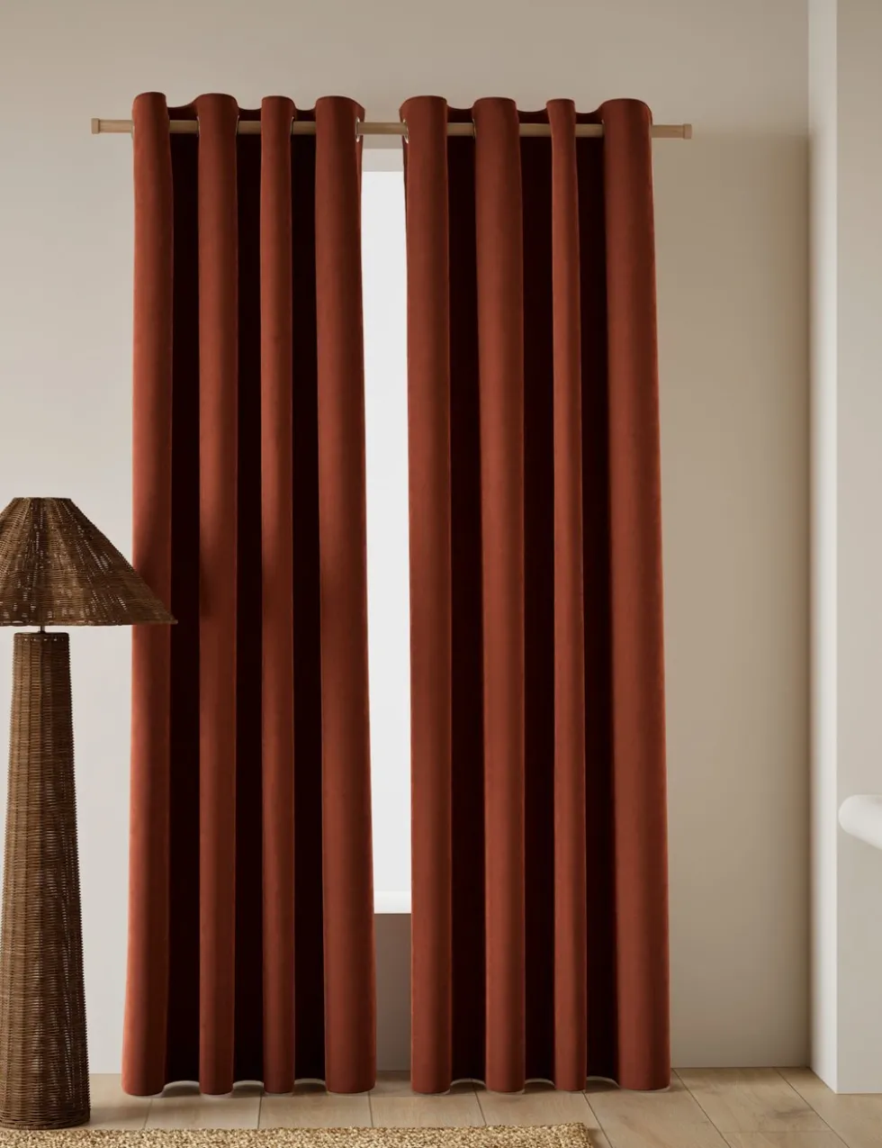 Velvet Eyelet Curtains