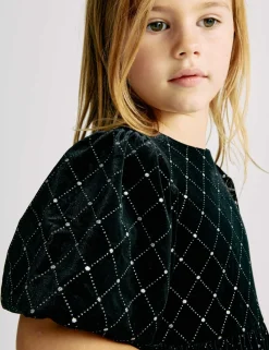 Velvet Glitter Dress (2-10 Yrs)