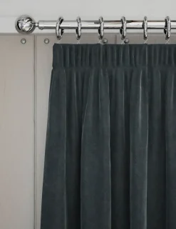 Velvet Pencil Pleat Curtains