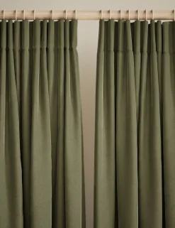 Velvet Pencil Pleat Curtains