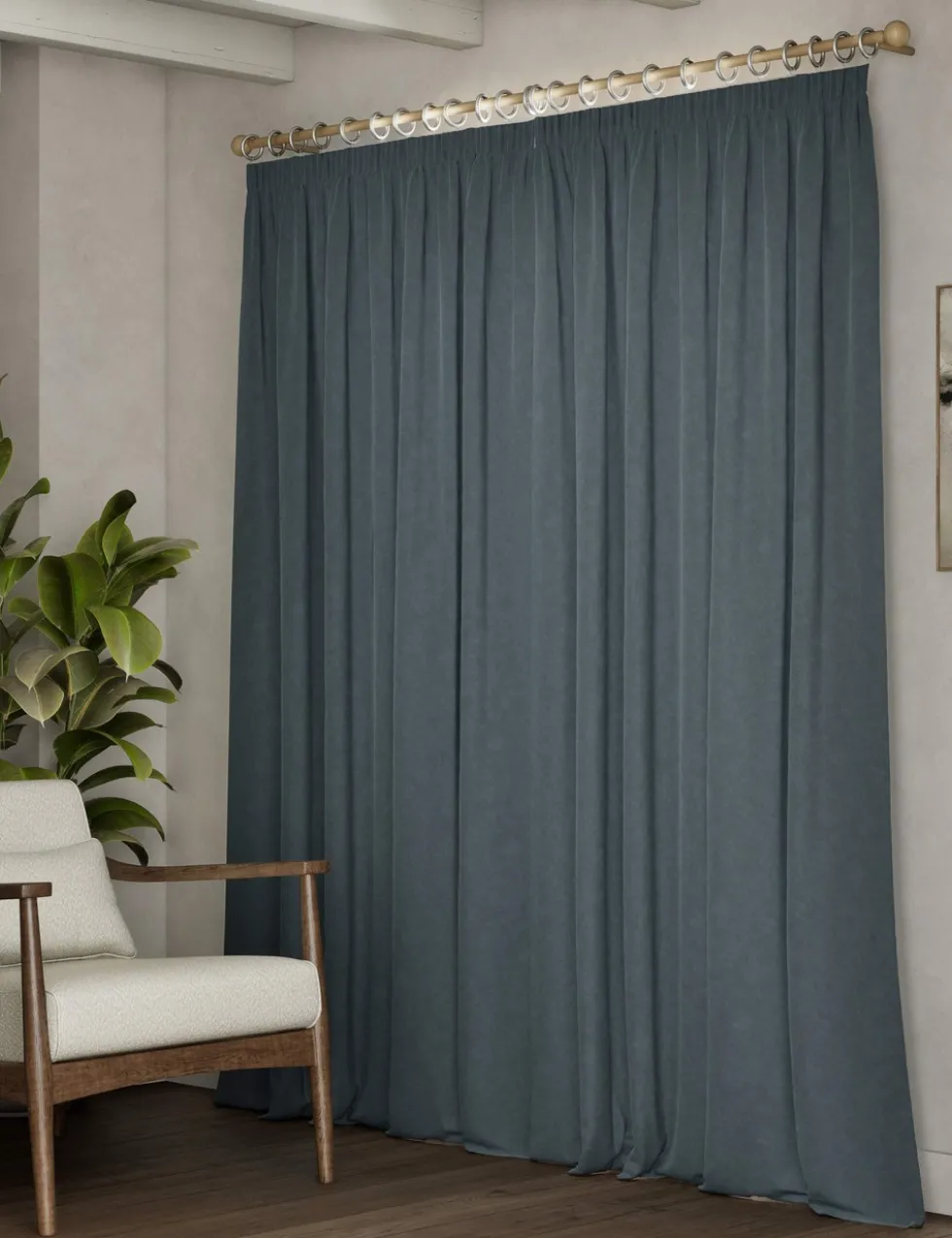 Velvet Pencil Pleat Curtains