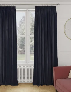 Velvet Pencil Pleat Curtains