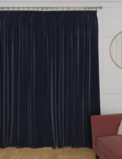 Velvet Pencil Pleat Curtains