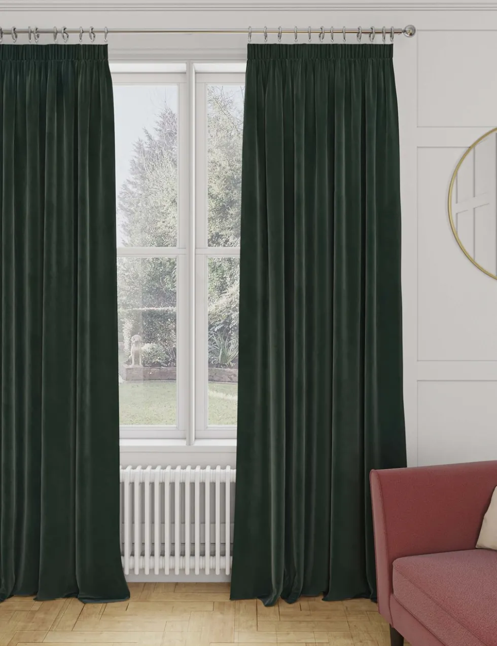 Velvet Pencil Pleat Curtains