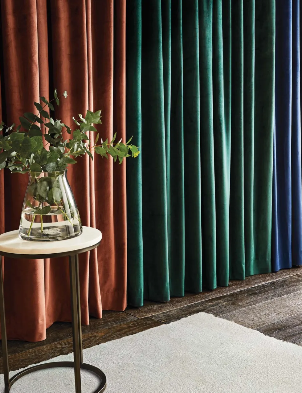 Velvet Pencil Pleat Curtains