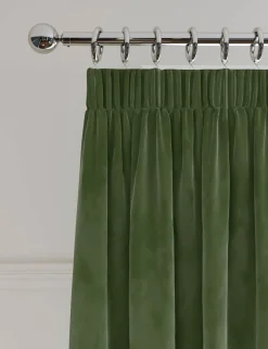 Velvet Pencil Pleat Curtains