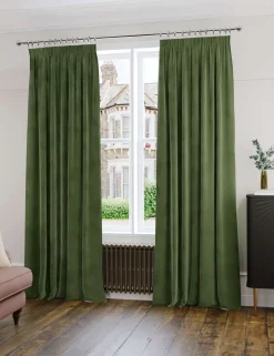 Velvet Pencil Pleat Curtains