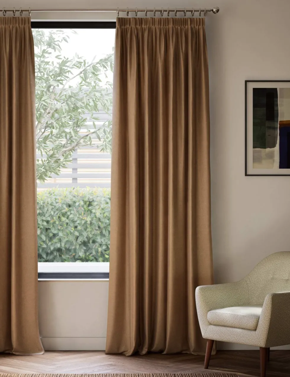 Velvet Pencil Pleat Ultra Thermal Curtains