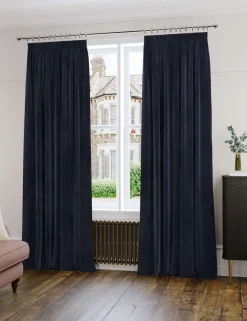 Velvet Pencil Pleat Ultra Thermal Curtains