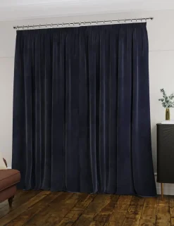 Velvet Pencil Pleat Ultra Thermal Curtains