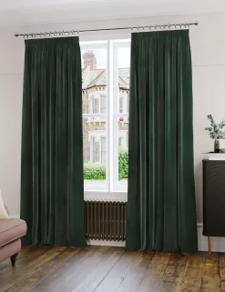 Velvet Pencil Pleat Ultra Thermal Curtains