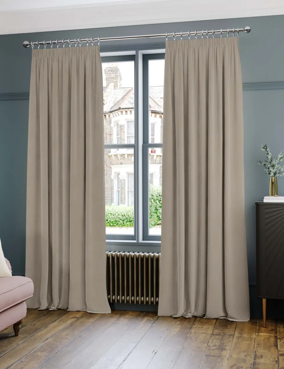 Velvet Pencil Pleat Ultra Thermal Curtains