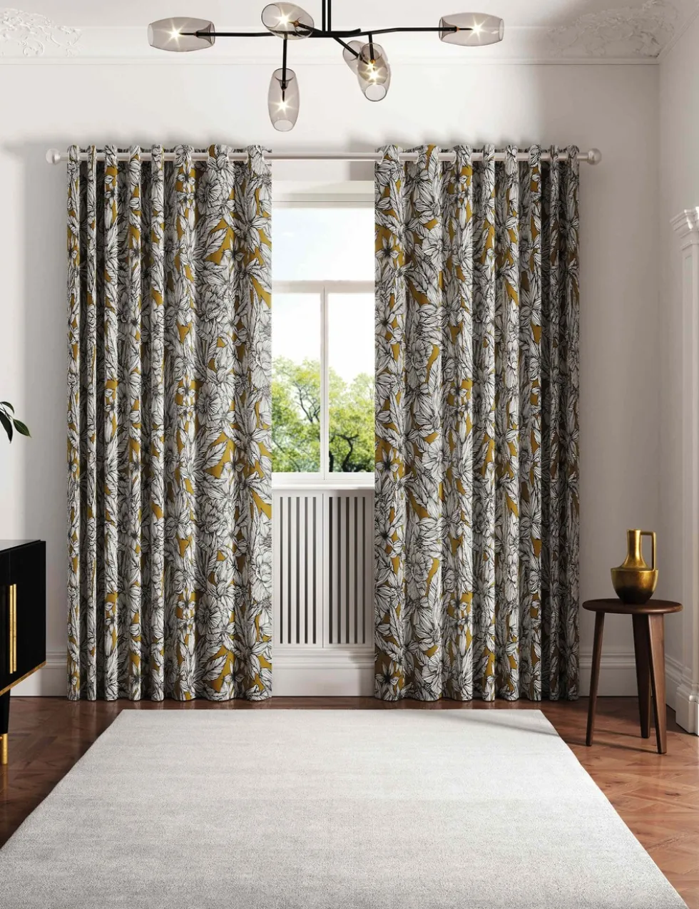 Vietnm Lined Eyelet Curtains