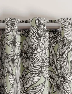Vietnm Lined Eyelet Curtains