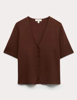 V-Neck Button Through Slim Fit Cardigan