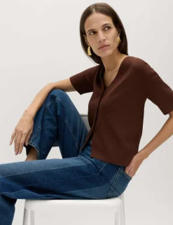 V-Neck Button Through Slim Fit Cardigan