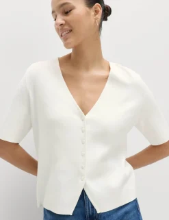 V-Neck Button Through Slim Fit Cardigan