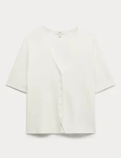V-Neck Button Through Slim Fit Cardigan