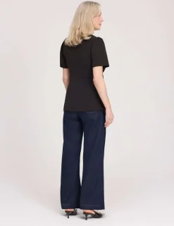 V-Neck Button-Through Top