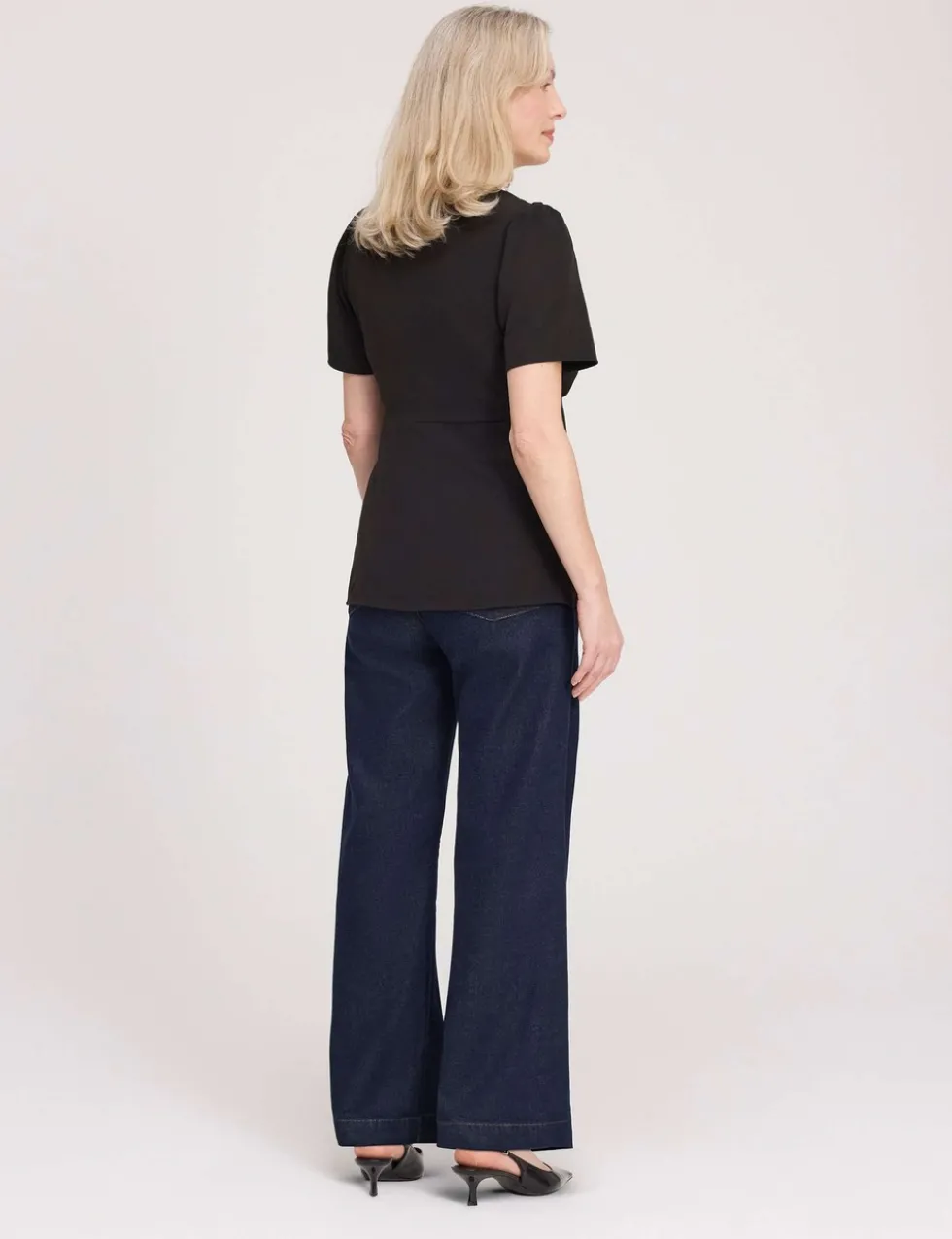 V-Neck Button-Through Top