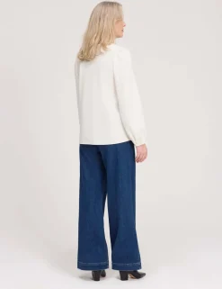 V-Neck Button-Through Top