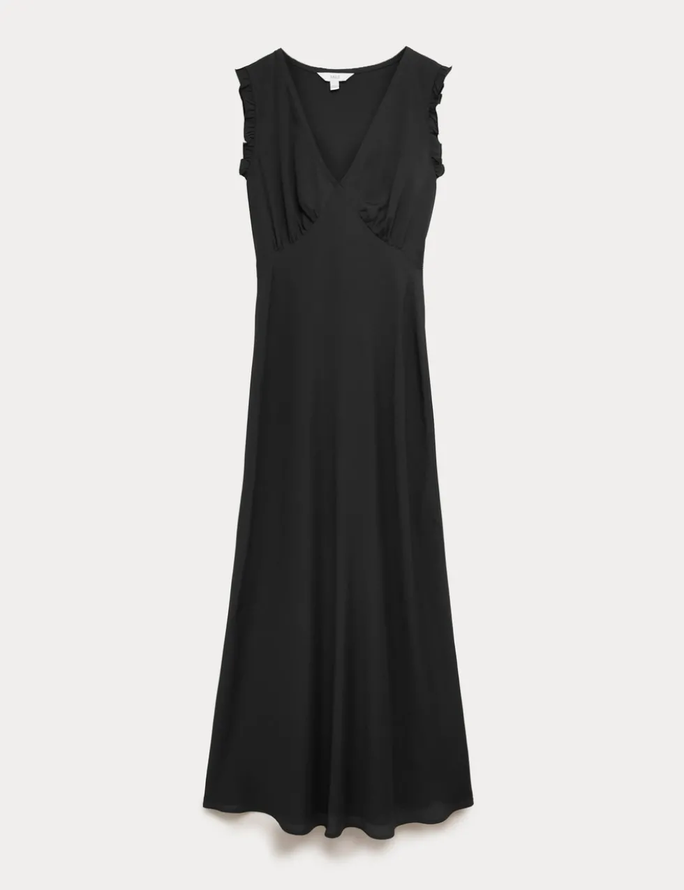 V-Neck Frill Sleeve Midi Tea Dress