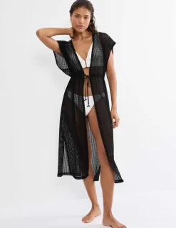 V-Neck Kimono Beach Dress