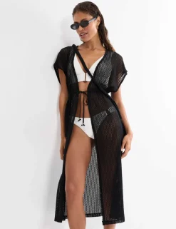 V-Neck Kimono Beach Dress