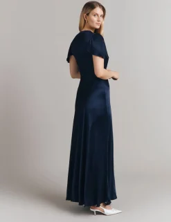 V-Neck Maxi Skater Dress