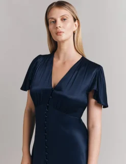 V-Neck Maxi Skater Dress