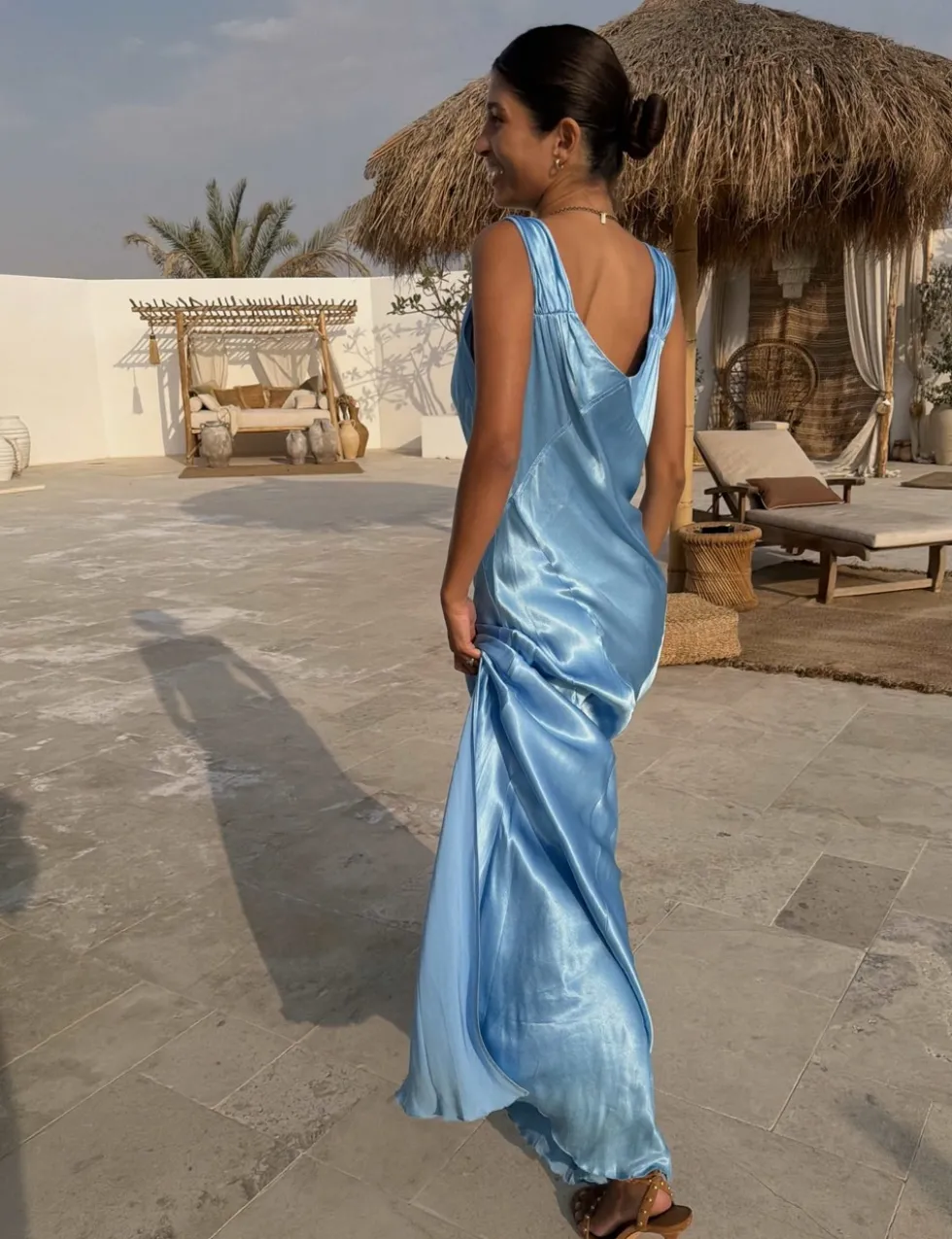 V-Neck Maxi Slip Dress