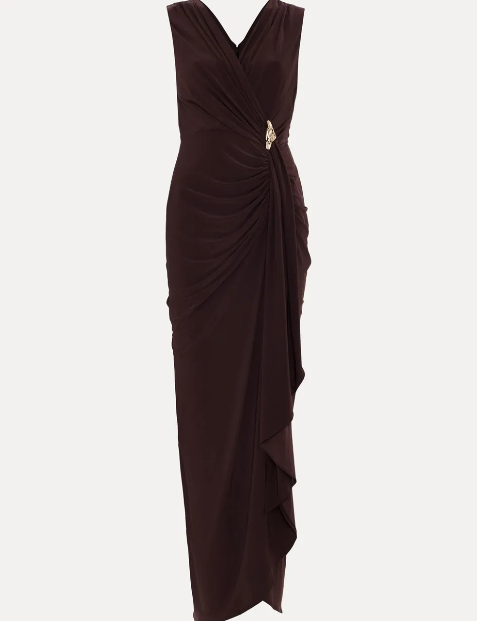 V-Neck Maxi Wrap Dress