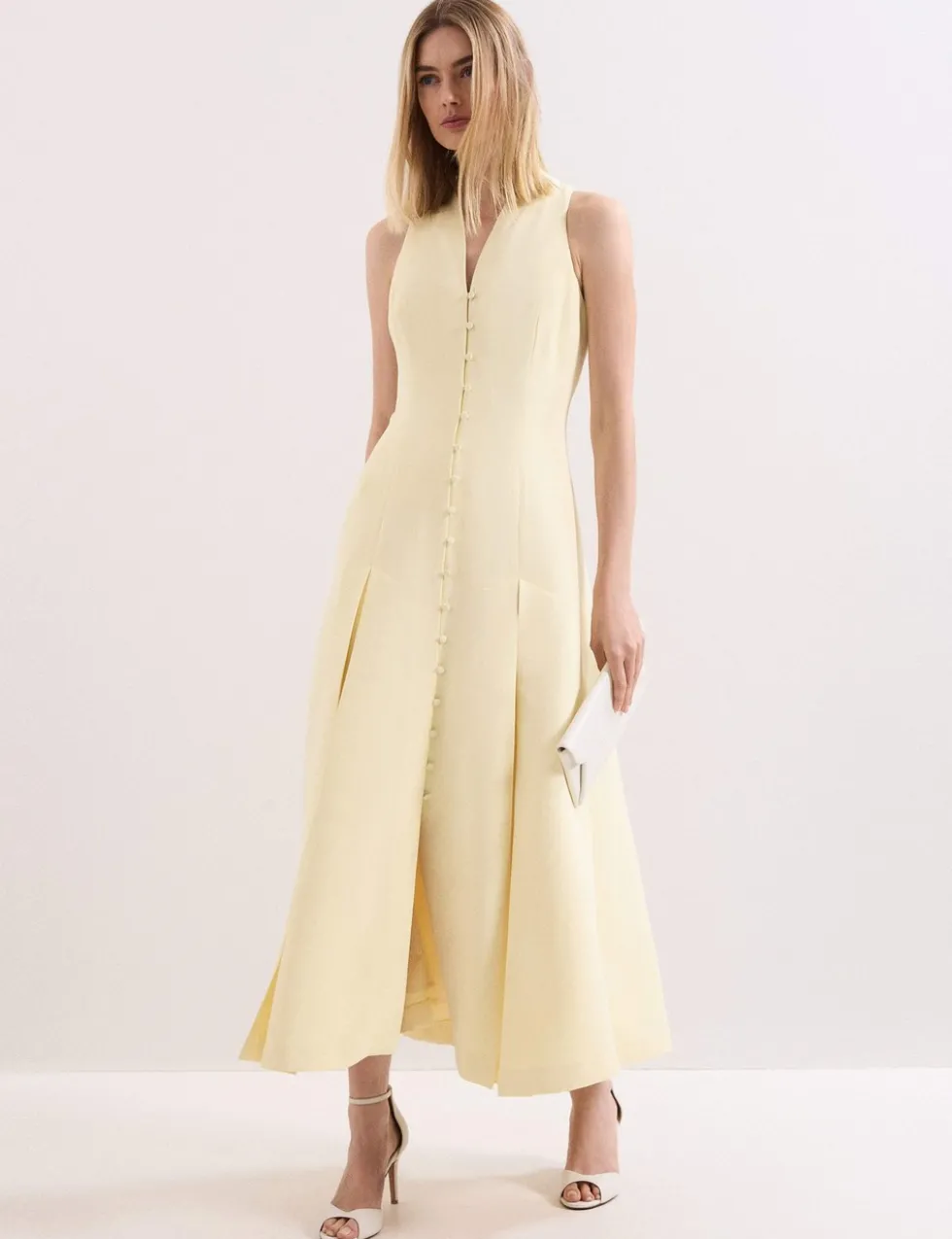 V-Neck Midaxi Skater Dress