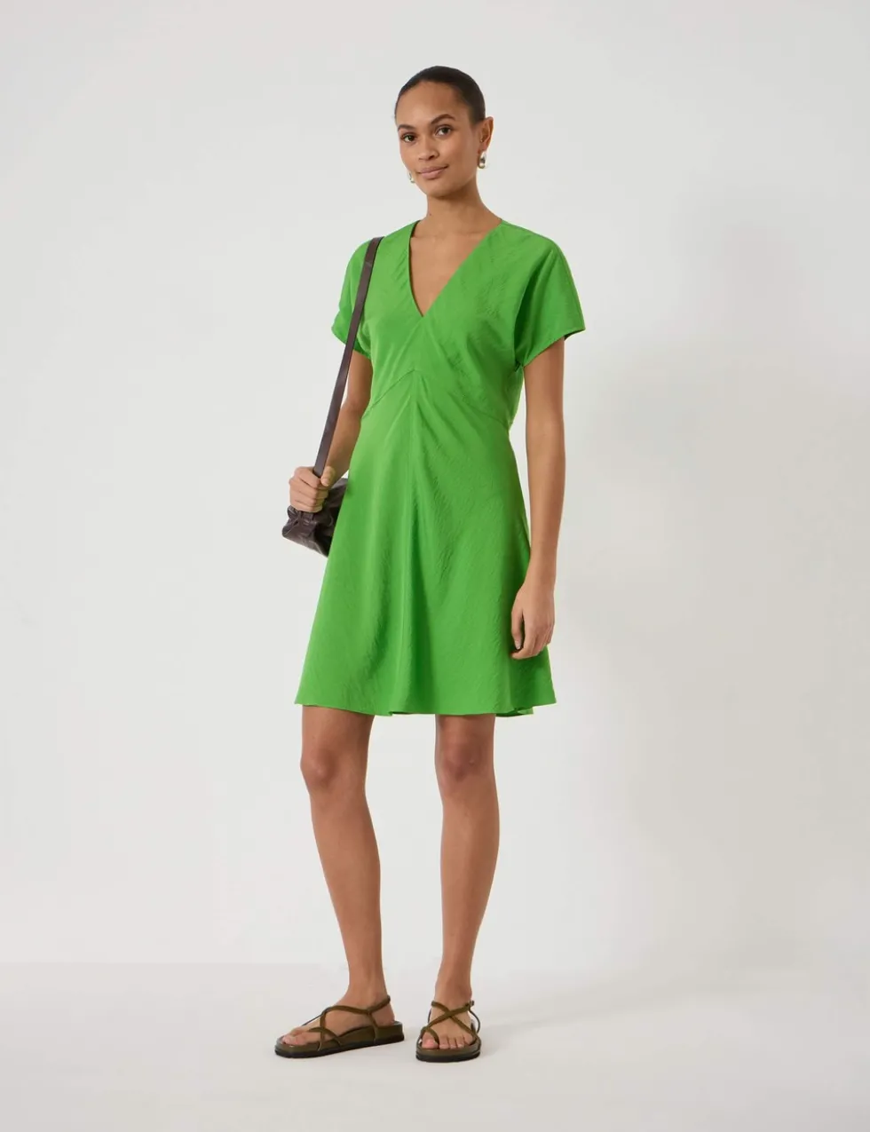 V-Neck Mini Tea Dress