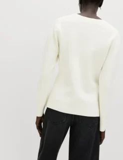 V-Neck Slim Fit Button Front Knitted Jacket